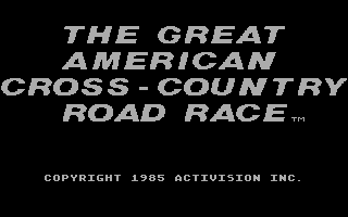 The Great American Cross-Country Road Race screenshot 3 for Commodore 64